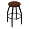 Holland Bar Stool Co 30" Swivel Bar Stool, Black Wrinkle, Rein Adobe Seat X802 - alternate 1